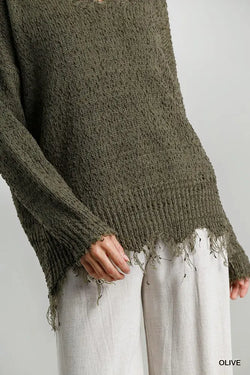 Freya's Sweater-Olive