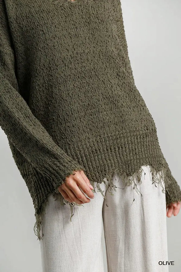 Freya's Sweater-Olive