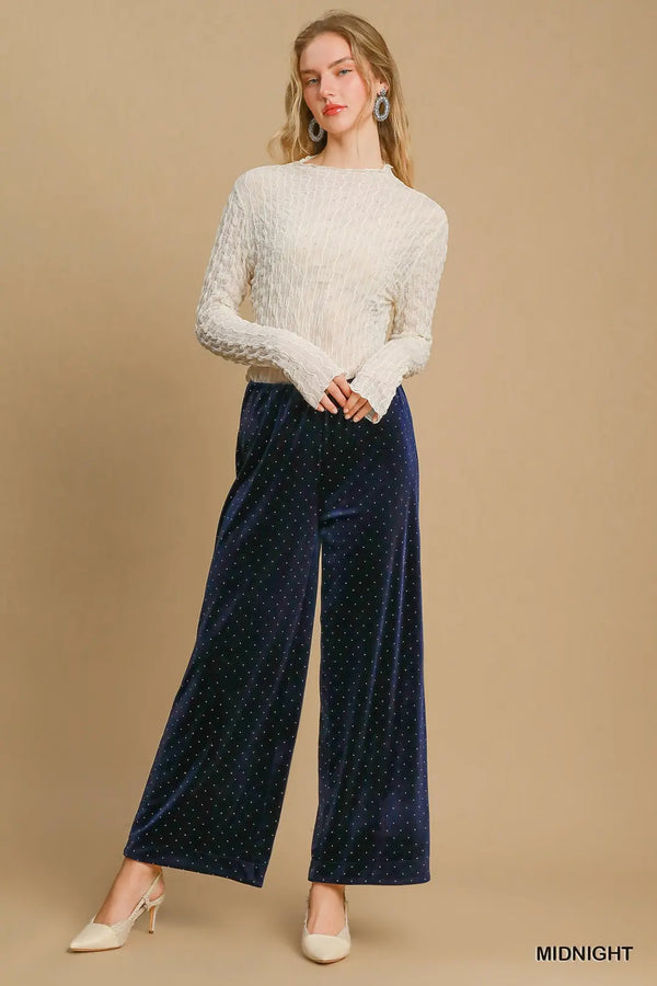 Beaded Velvet Pants
