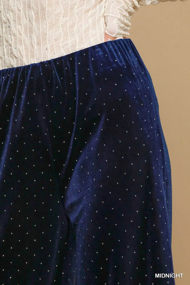 Beaded Velvet Pants