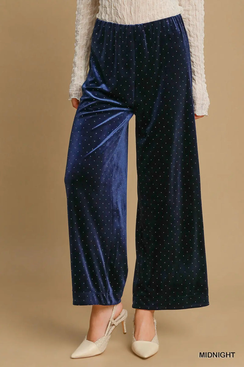 Beaded Velvet Pants