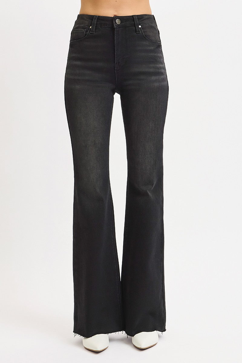 RISEN- High Rise Flare Black