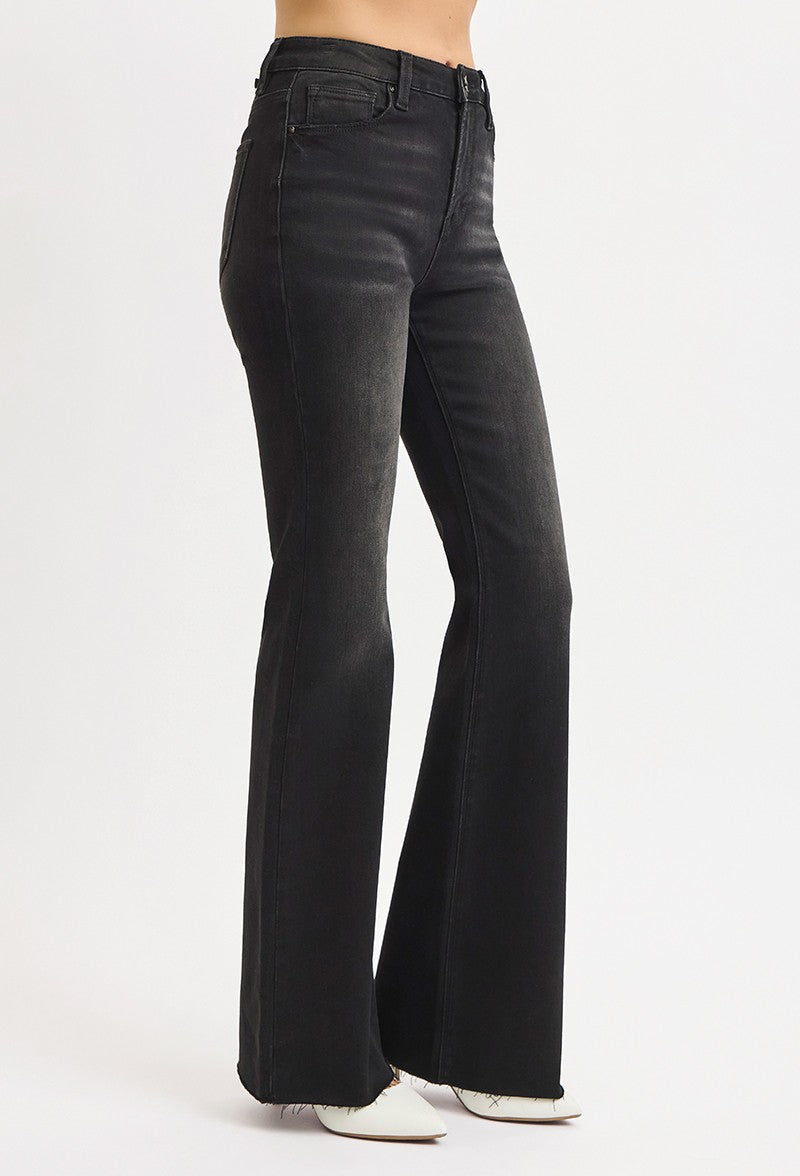 RISEN- High Rise Flare Black