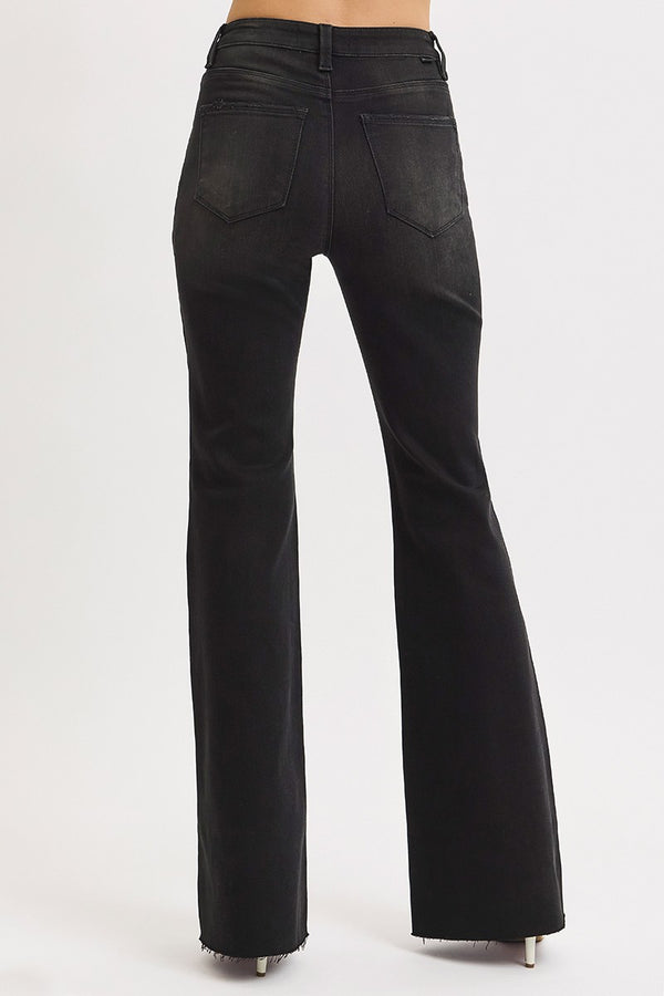 RISEN- High Rise Flare Black