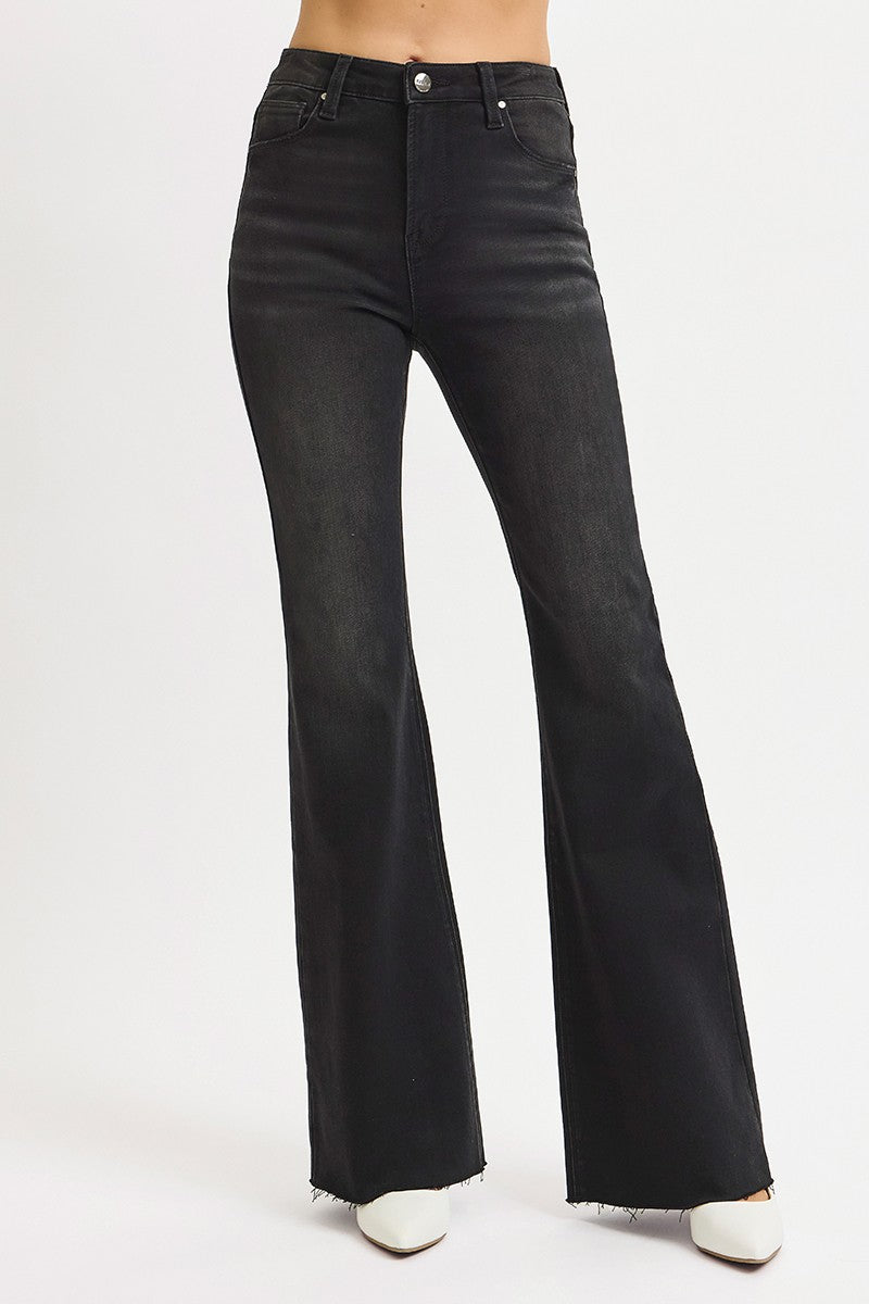 RISEN- High Rise Flare Black