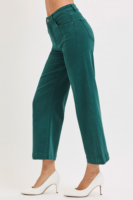 RISEN-Hunter Green Wide Pants