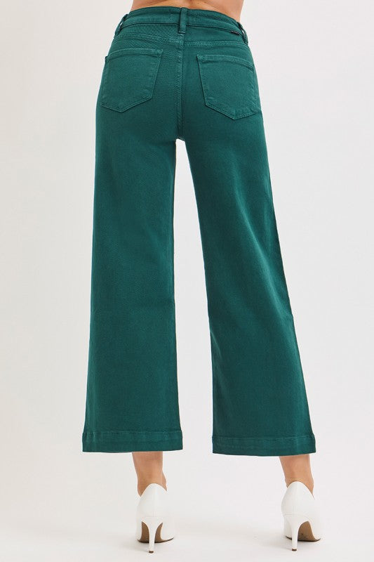 RISEN-Hunter Green Wide Pants