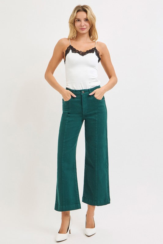 RISEN-Hunter Green Wide Pants