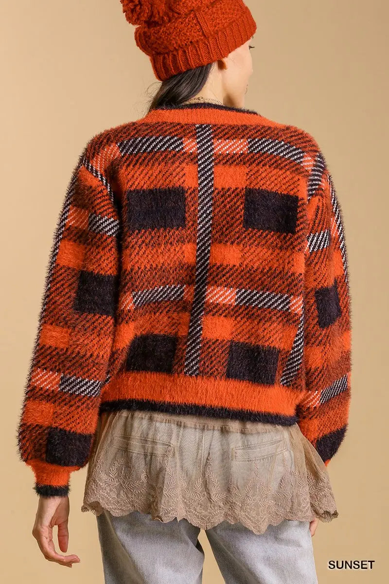 Taylor Plaid Cardigan