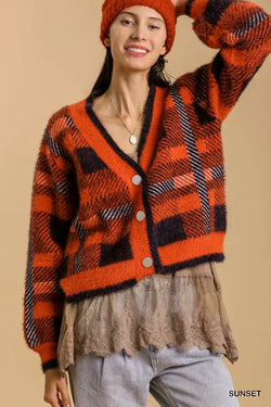 Taylor Plaid Cardigan