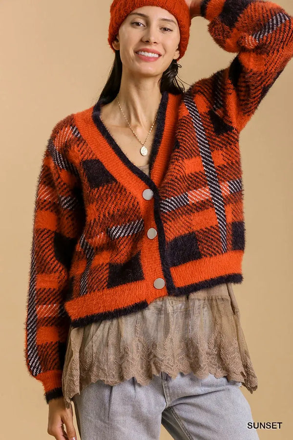 Taylor Plaid Cardigan