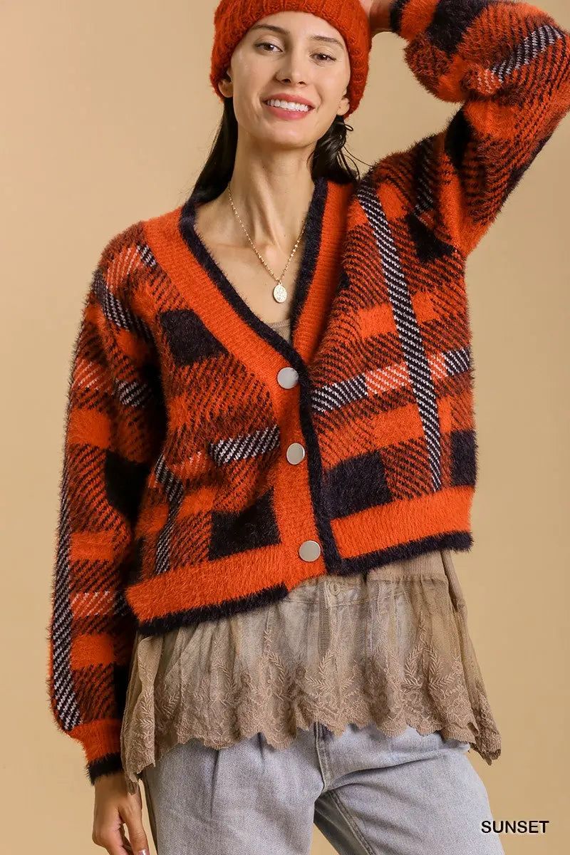 Taylor Plaid Cardigan