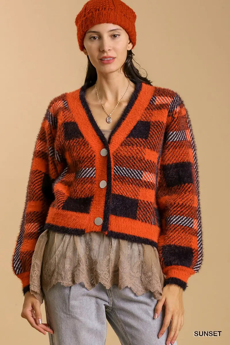 Taylor Plaid Cardigan